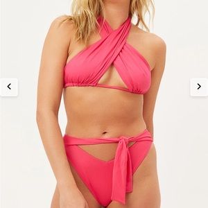 Frankies Bikini Bash Bikini Top and Bottom in Rosewood